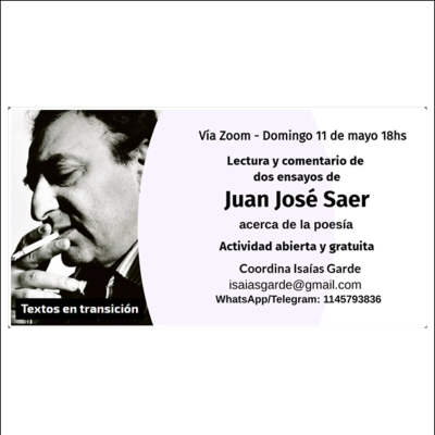 episode #45 Isaías Garde - Lectura y comentario de dos ensayos de Juan José Saer acerca de la poesía artwork