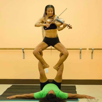 episode Interview with Karen Elaine - Violist and Acro Yogini artwork