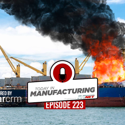episode EV Ship on Fire; Raccoon Problem at Airbus; Oreo Sues Aldi | Today in Manufacturing Ep. 223 artwork