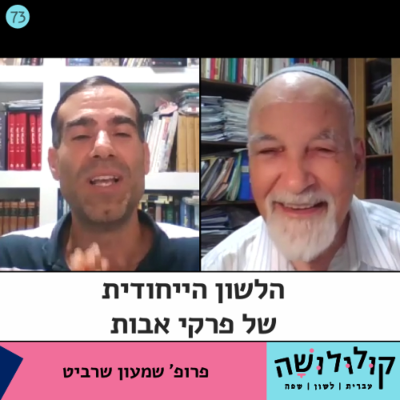 episode פרק 73: הלשון הייחודית של פרקי אבות / פרופ' שמעון שרביט artwork