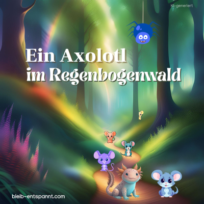 episode Traumreise für Kinder - Ein Axolotl im Regenbogenwald - mit Mäusegeschichte nachts trocken werden artwork