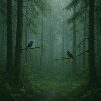 episode Rain in the Woods with Birds | Peaceful Nature Sounds for Sleep, Meditation, and Relaxation artwork