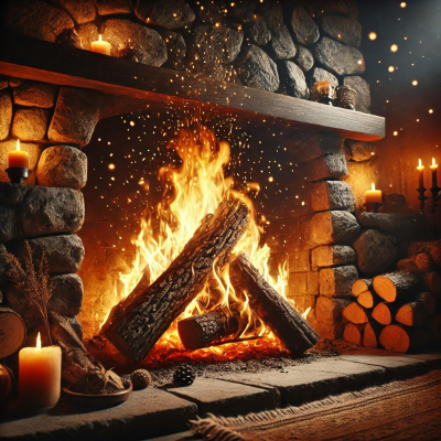 episode 😴🔥 The SOUND of a BIG FIRE Calming for a PEACEFUL Night and QUICK FALLING ASLEEP artwork