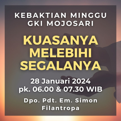 episode Khotbah 28 Januari 2024 - Pdt. Em. Simon Filantropa artwork