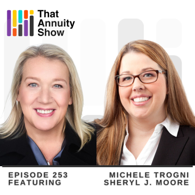 episode 253 - Sheryl Moore with Michele Trogni on Transforming Retirement artwork