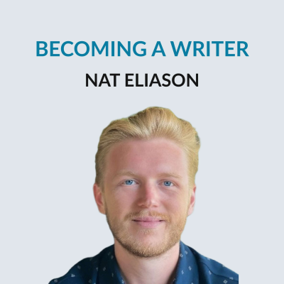 episode Becoming A Writer - Nat Eliason on his upcoming fiction release, traditional publishing vs. self-publishing, AI tools, tinkering, readers, launch plans artwork