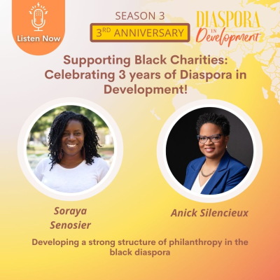 episode Diaspora led Organizations- Support Black Charities with Anick Silencieux artwork