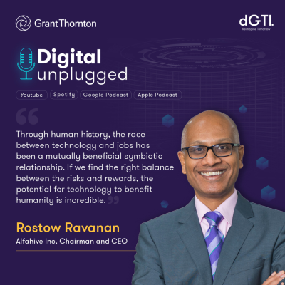 episode Surviving and Thriving in an AI-led world: Decoding the Artificial Intelligence future with Rostow Ravanan | Digital Unplugged – Episode 2 artwork