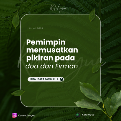 episode Pemimpin Memusatkan Pikiran Pada Doa Dan Firman artwork