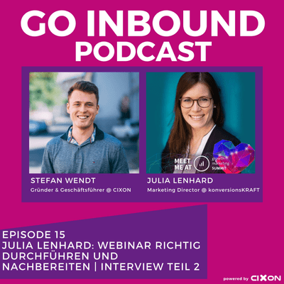 episode Julia Lenhard: Webinar richtig durchführen und nachbereiten | Interview Teil 2 | Ep. #015 artwork