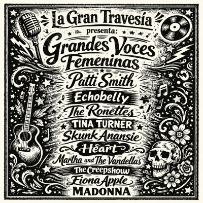 Madonna, Echobelly, Tina Turner, Creepshow, Ronettes, Fiona Apple, Heart, Skunk Anansie...