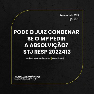 episode CRIMINAL PLAYER #288 | JUIZ PODE CONDENAR SE MP PEDIR ABSOLVIÇÃO? artwork
