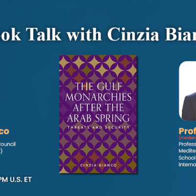 episode Book Talk with Dr. Cinzia Bianco "The Gulf Monarchies After the Arab Spring" artwork