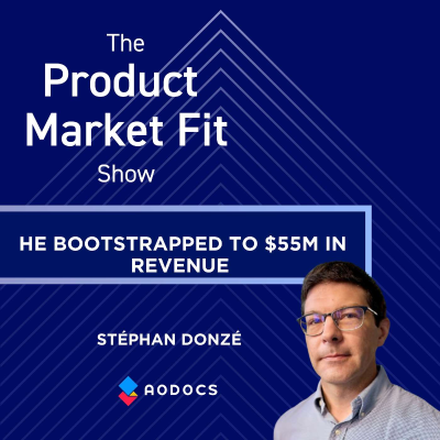 episode He Bootstrapped to $55M in Revenue—without ever having to hit 100% YoY growth. | Stéphan Donzé, Founder of AODocs artwork
